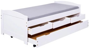 Inter Link Funkčná posteľ s 3 zásuvkami (Ulli – biela)  (100161881)