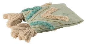 Deky J-line PLAID ZIGZAG CARRE COT BLEU (130x160x130cm)