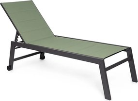 Zelené kovové záhradné ležadlo Hilde – Bizzotto