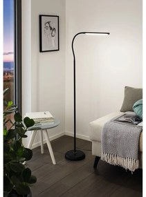 Čierna LED stojacia lampa (výška 130 cm) LAROA – EGLO
