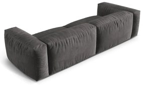 Sivá zamatová pohovka 320 cm Martina – Micadoni