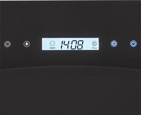 Klarstein Secret Service, digestor, 110 cm, stropný, 647 m³/h, sklo, LED, čierny