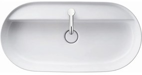 DURAVIT Luv oválna umývadlová misa s otvorom, bez prepadu, 800 x 400 mm, biela/biela matná, s povrchom WonderGliss, 03808026001