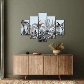 Obraz zvierat v tropickom lese (150x105 cm)