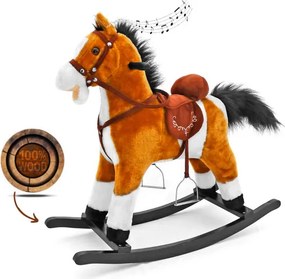 Hojdací koník Mustang svetlohnedý