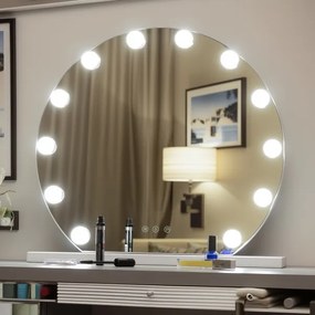 Brilagi - LED stmievateľné make-up zrkadlo HOLLYWOOD LED/12W/230V 3000-6500K