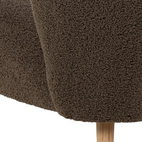 Hnedé kreslo z textílie buklé Elmont – Actona