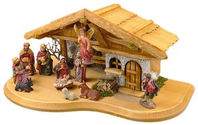 AMADEA Drevený betlehem BEZ FIGURÍK 45 cm