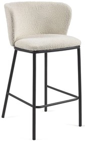 Biela barová stolička (výška sedadla 65 cm) Ciselia – Kave Home