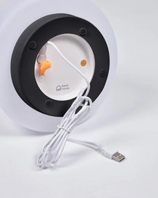 Biela plastová LED stmievateľná stolová lampa (výška 24 cm) Udiya – Kave Home