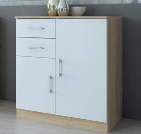 Komoda Universal, dub sonoma/biela
