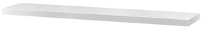 Autronic -  Polička nástenná 120 cm, MDF, farba biely vysoký lesk, baleno v ochranej fólii