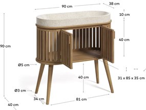 Umývadlová skrinka z tíkového dreva Kave Home Rokia