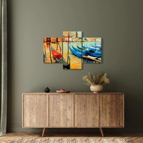 Obraz - Prístav v Benátkach (90x60 cm)