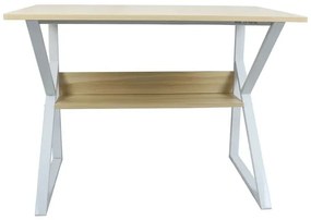 Kondela Písací stôl s policou, dub prírodný/biela, TARCAL 80