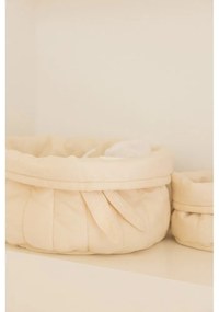 Krémové látkové detské úložné boxy v súprave 2 ks ø 30x20 cm Bambia Natural – Lorena Canals