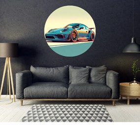 PIPPER. Kruhová samolepka na stenu "Porsche 911" Veľkosť: 100 cm