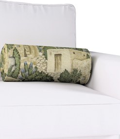 Valcový vankúš so záhybmi farba produktu béžová látka zapletaná, vzorované