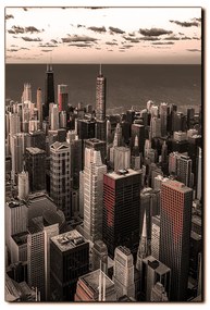 Obraz na plátne - Mrakodrapy v Chicagu - obdĺžnik 7268FA (100x70 cm)