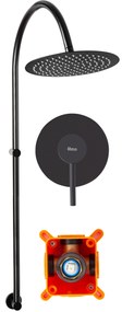 Rea Lugano - Podomietkový sprchový set + box P9301 - komplet, čierna matná, REA-P9301