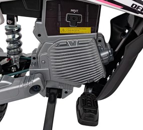 Ramiz Detská batériová motorka PANTONE 361C ružová + audio panel + pomalý štart + EVA kolesá