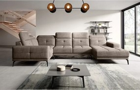 Rohová sedačka v tvare U Nicolette (svetlohnedá) (L)