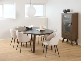 Vitrína A-LINE 145 cm kouřový dub