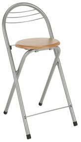 Kondela Barová stolička, buk/alumínium, BOXER