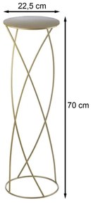 Stojan na kvety 70x22,5 cm zlatá
