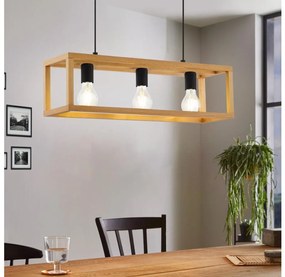 Eglo 32144 - Závesné svietidlo na lankách BLACKCROWN 3xE27/40W/230V hnedé