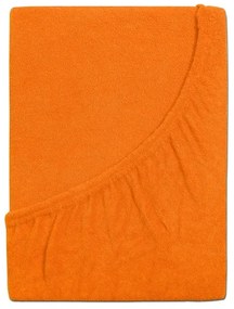 Froté plachta do detskej postieľky EXCLUSIVE 70x140 cm oranžová
