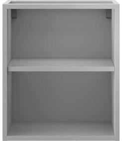 Mexen Box-A, otvorená skrinka s policou 40 cm, sivá matná, 91AX2-0400-470-0-62