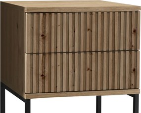 Nočný stolík s 2 zásuvkami Marle, dub artisan