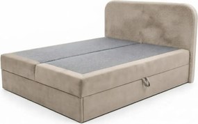 Čalúnená posteľ boxspring FORENA 140x200 cm béžová Matrac: Bonell pružinová matrac