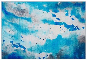 Koberec 160 x 230 cm modrá/sivá BOZAT Beliani