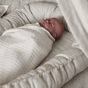 Ľanové hniezdo pre bábätko prírodné