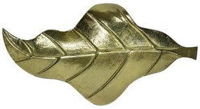 Zlatý dekoračné kovový podnos / miska v tvare listu Banana- 36 * 18 * 3cm