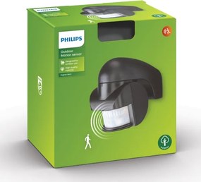 Philips 1747630PN - Vonkajší senzor pohybu VIRGINIA IP44 čierna