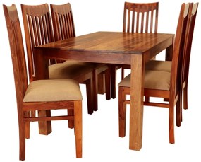 furniture-nabytek.cz - Jedálenský set pre 6 osôb Gani z indického masívu palisander