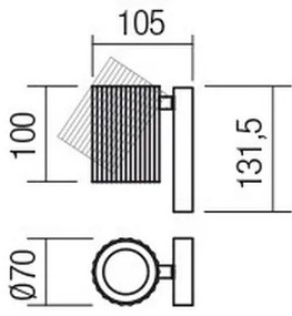 Redo 01-2582 - Nástenné bodové svietidlo DELPHI 1xGU10/7W/230V zlaté