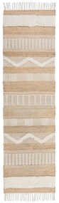 Flair Rugs, Behúň Jubilant Medina Jute Natural/Ivory, 60x230, béžová, obývacia izba
