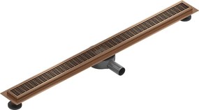 Mexen Flat 360°, lineárny podlahový žľab 80 cm, medená matná, 1C33080-40