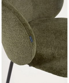 Zelené čalúnené jedálenské kreslo Minna – Kave Home