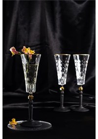 BOHEMIA PRESTIGE CONTE BLACK POHÁR NA ŠAMPANSKÉ 170ML SADA 6 KS