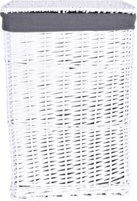 Prútený kôš 40 x 30 x 60 - šedobiely