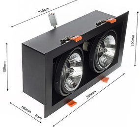 Podhľadové svietidlo Plaza II, 1x čierne kovové tienidlo, (možnosť polohovania), b