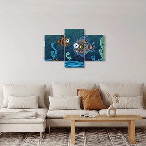 Obraz - Maľované rybičky (90x60 cm)