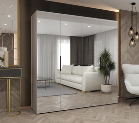 Šatníková skriňa 200 cm Mirabella 3 (kašmír + čierna). Akcia -20%. Vlastná spoľahlivá doprava až k Vám domov. 1126476