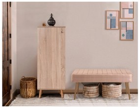 Predsieňová zostava Beside 1 (dub sonoma + kameň). Akcia -18%. Vlastná spoľahlivá doprava až k Vám domov. 1093981