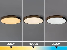 Rabalux 71418 - LED stropné svietidlo MAPLE2 42W/230V 3000/4000/6500K čierna/dub pr.61cm